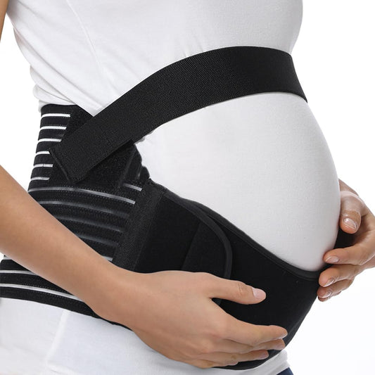 Maternity Belt Back Support Belly Band Pregnancy Belt Support Brace Abdominal Binder Waist Support Black XL